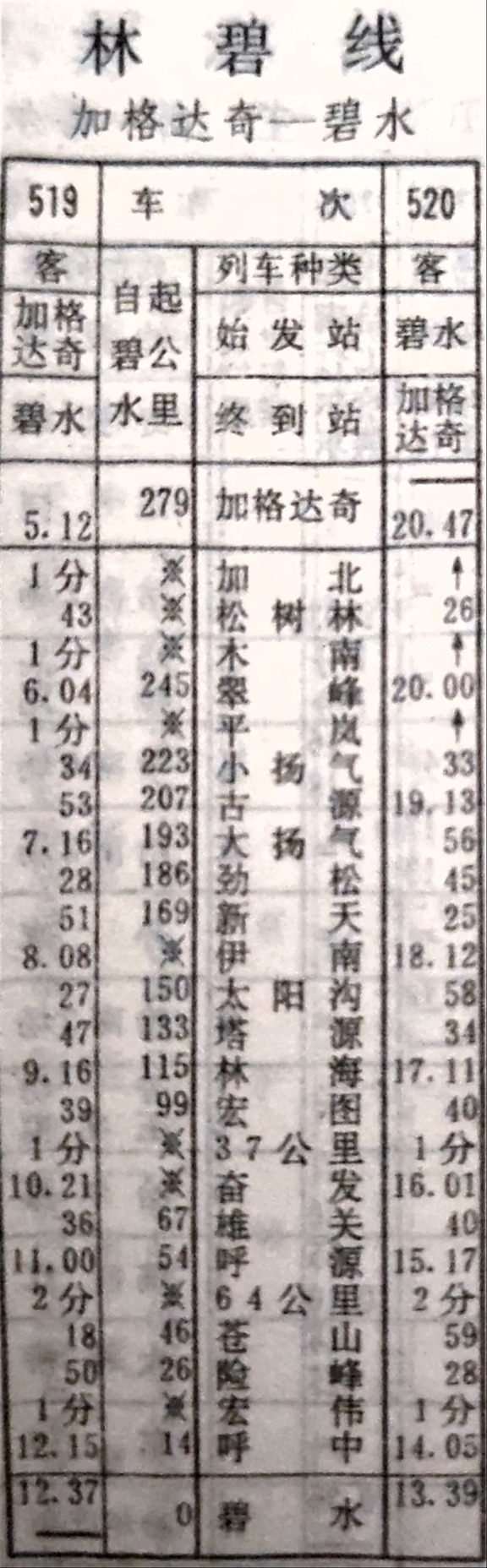 消失的呼中地铁各停列车