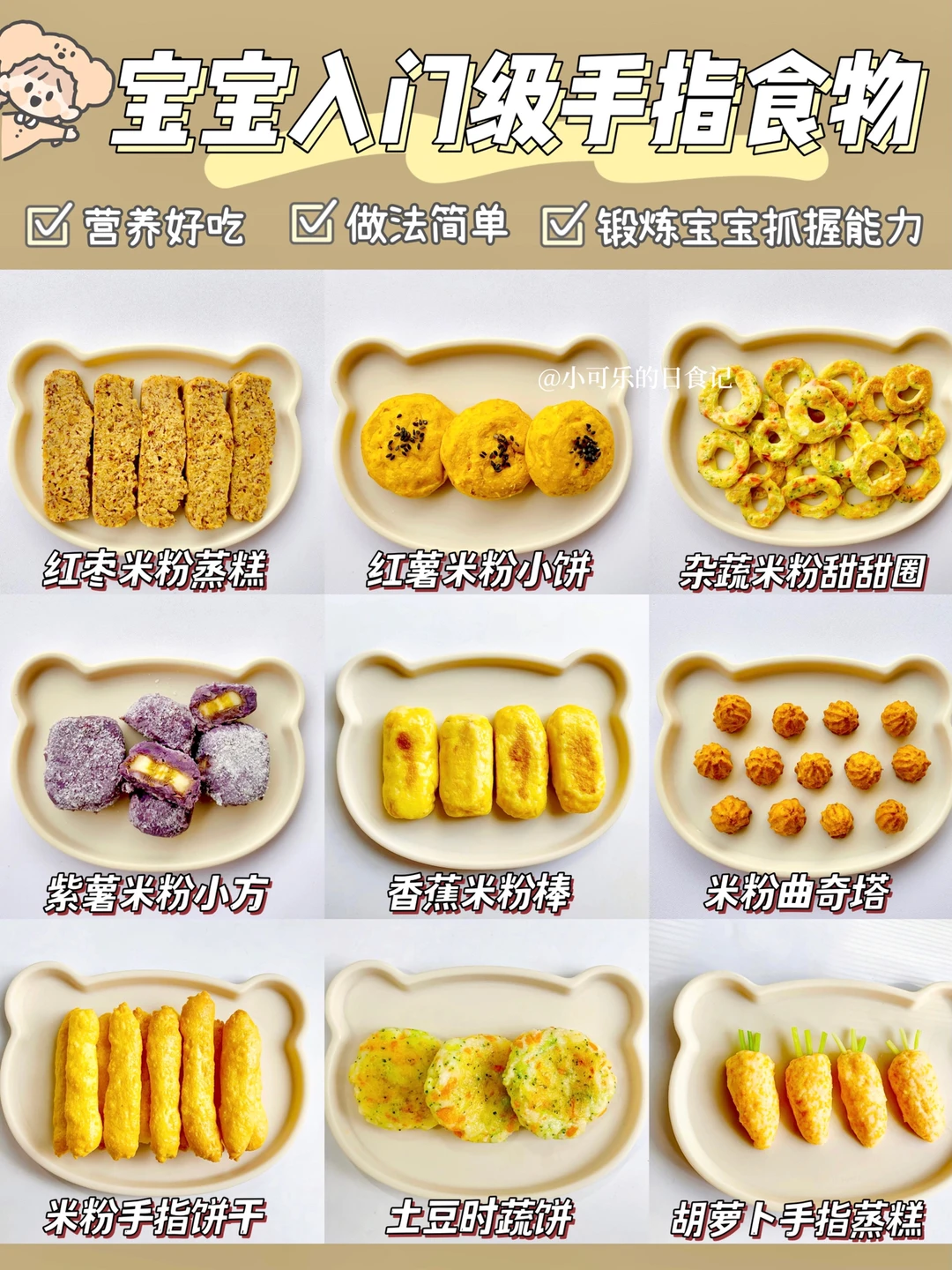 7m+宝宝辅食｜入门级手指食物合集｜软糯好吃