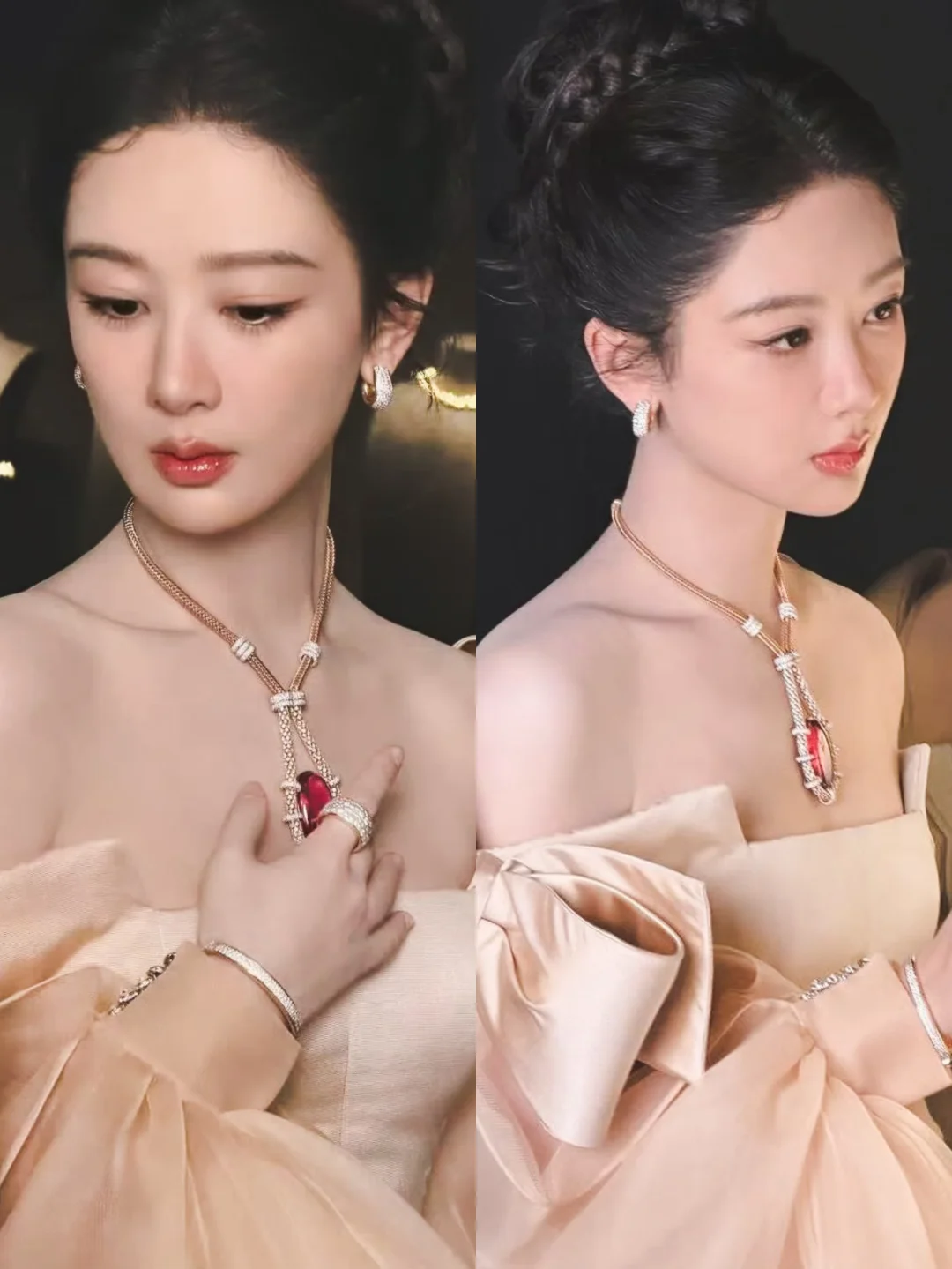 杨紫巴黎展，高珠配美人～这套好有故事感！！