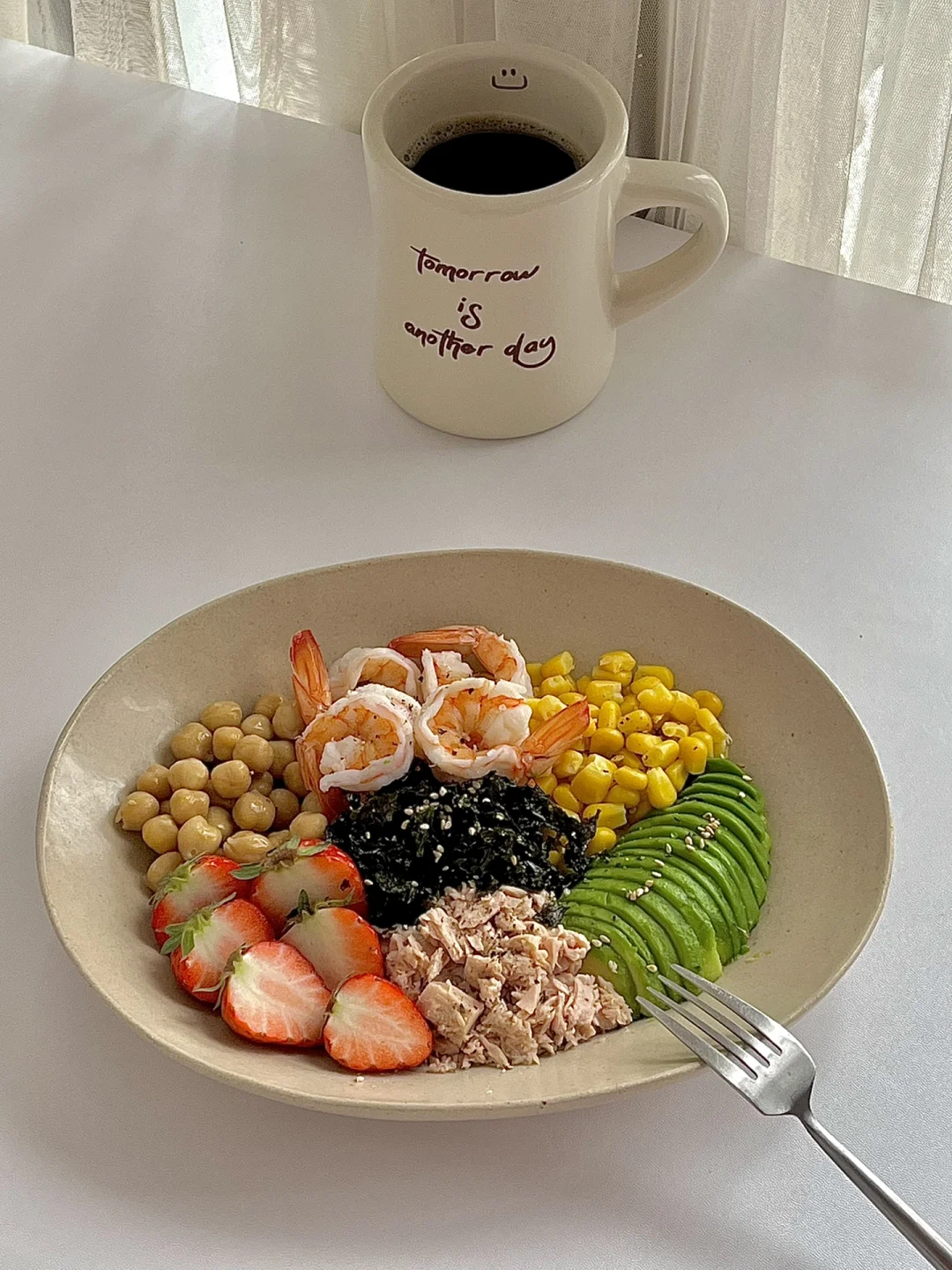 ☀️工作日早餐｜高蛋白牛油果金枪鱼虾仁沙拉