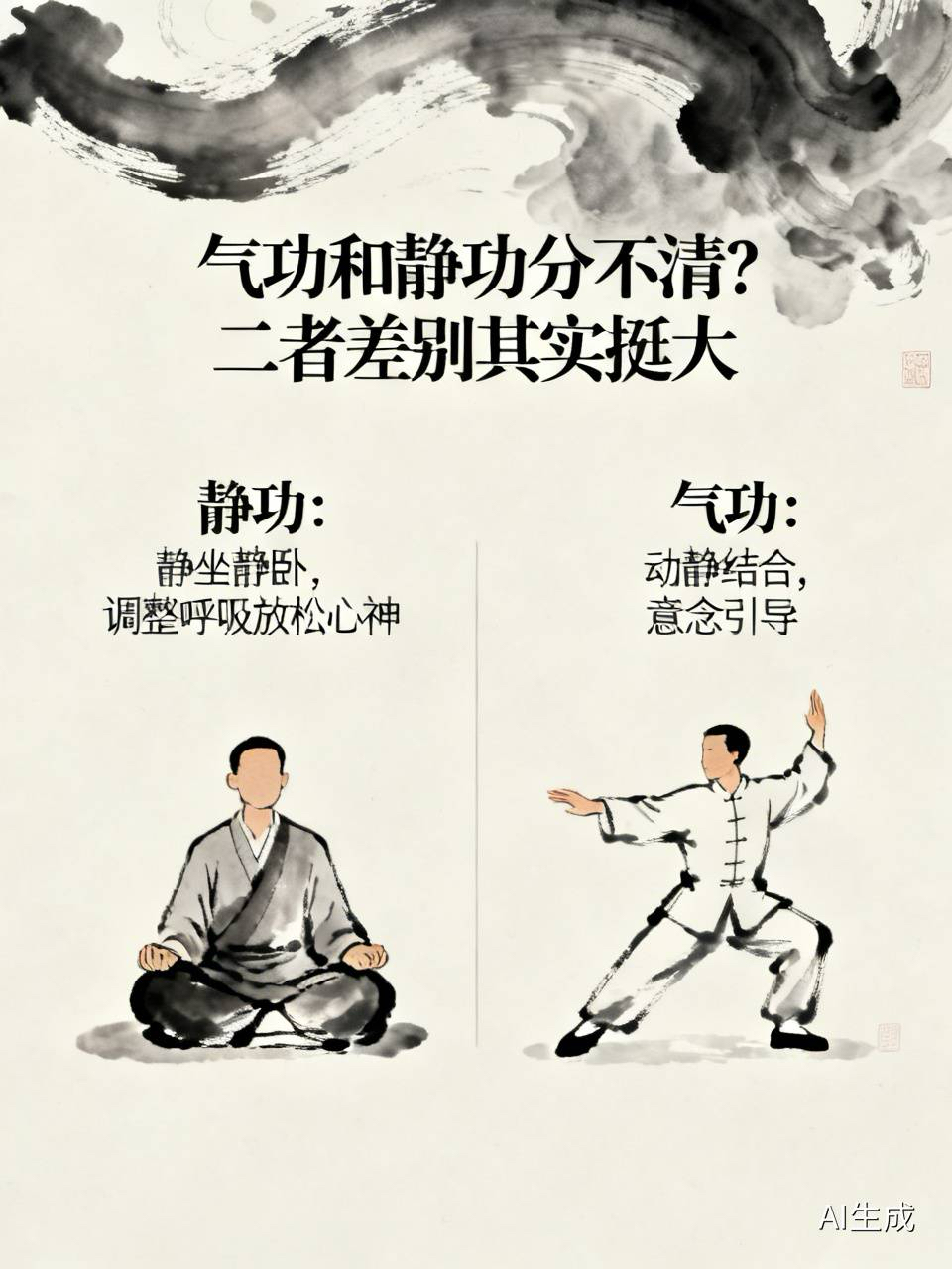 气功和静功分不清？二者差别其实挺大

生活里不少中老年朋友喜欢练习养生功法，很多