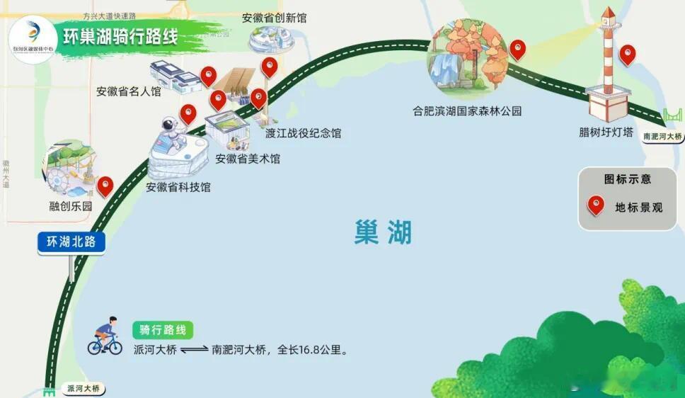 合肥骑行路线更新！一共五条！ 骑行路线一：磨滩，星月湿地 骑行路线二...
