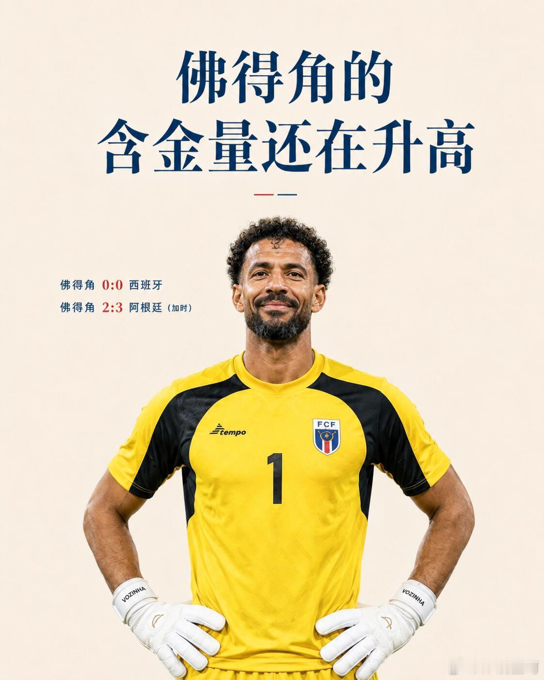 常规赛时间踢平本届冠亚军，至少4强水平！因为佛得角在2026年世界杯小...