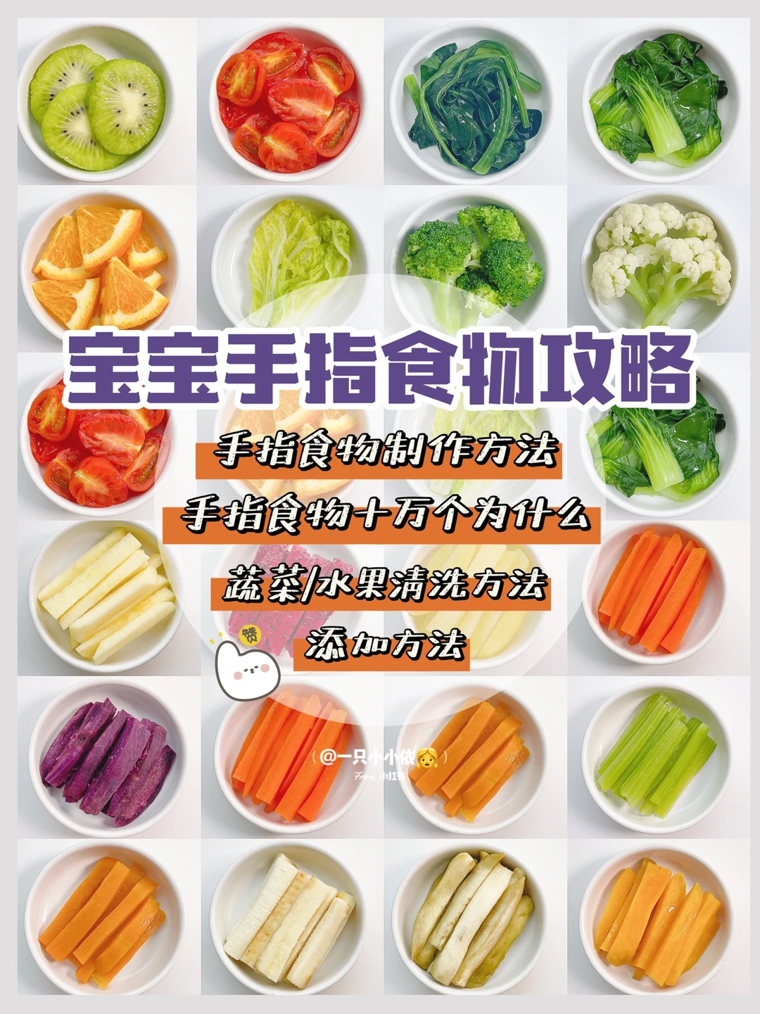 宝宝手指食物添加攻略，制作教程/蔬菜清洗