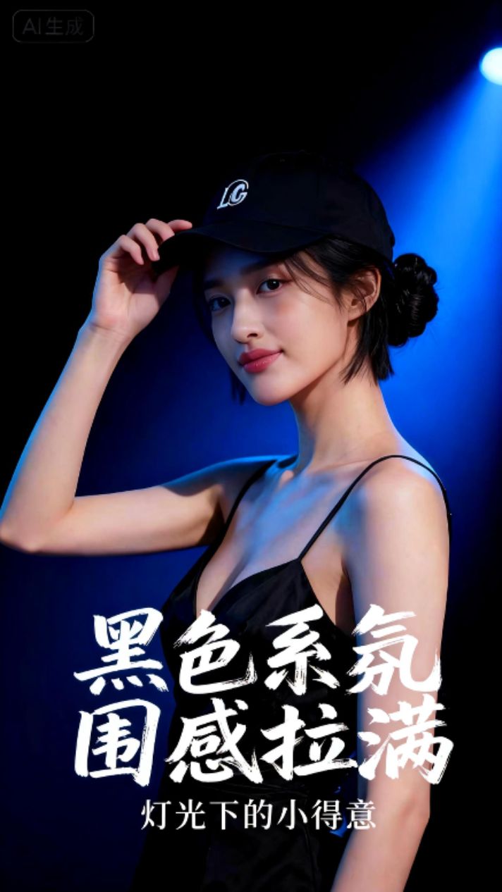 黑色系氛围感拉满，酷酷的小姐姐就是这么吸睛！✨