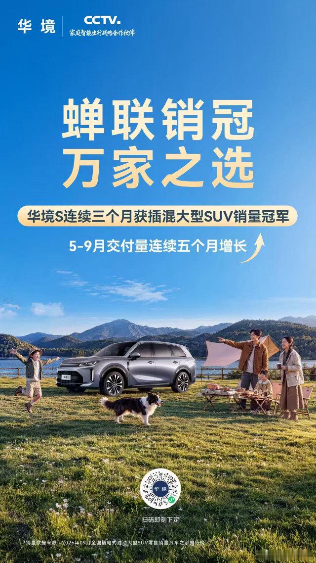 #华境S# 闷声干大事啊， 坑次坑次就三连冠了？
不愧是我们公司的工作车[doge][doge][doge]
交付量连续五个月增长，连续三个月获插混大型SUV销量冠军
#华境S全系标配华为乾崑科技旗舰大六座# ​