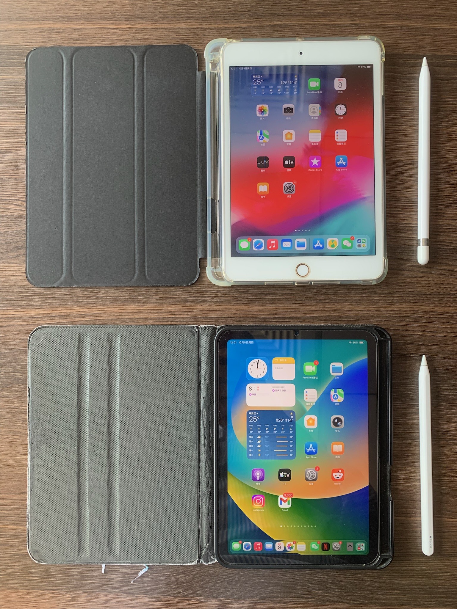 随身携带两代的ipad mini与apple pencil，我觉的这效果强过iphone duo吧？除了废点体力，就当锻炼了。