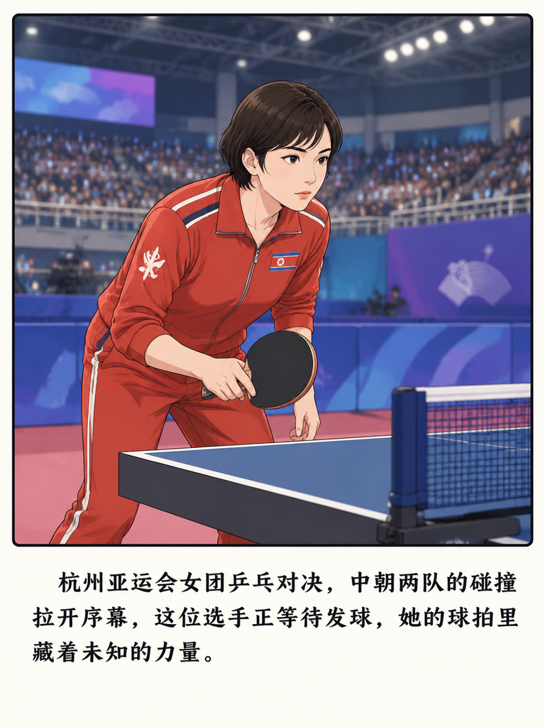 杭州亚运会乒乓女团赛最反常识的爆冷近期国际赛状态发烫的小将彭郁涵，29的赛点连球都碰不到对手是朝鲜队用反手长胶的选手金琴英。

更绝的是，拿过亚运会世锦赛奖牌的老将郑怡静，也栽在她手上。

那球明明朝界外偏，突然坠在台边，没人知道她这十年躲在训练馆磨的私活是什么？
