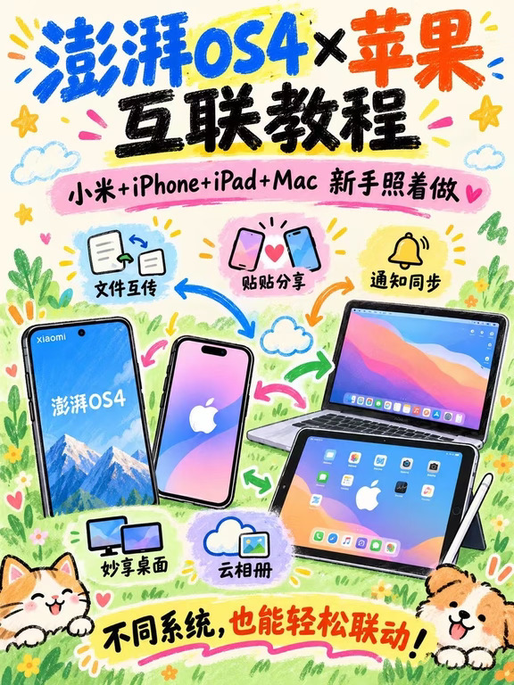 📱澎湃OS4×苹果互联！新手保姆级教程✨