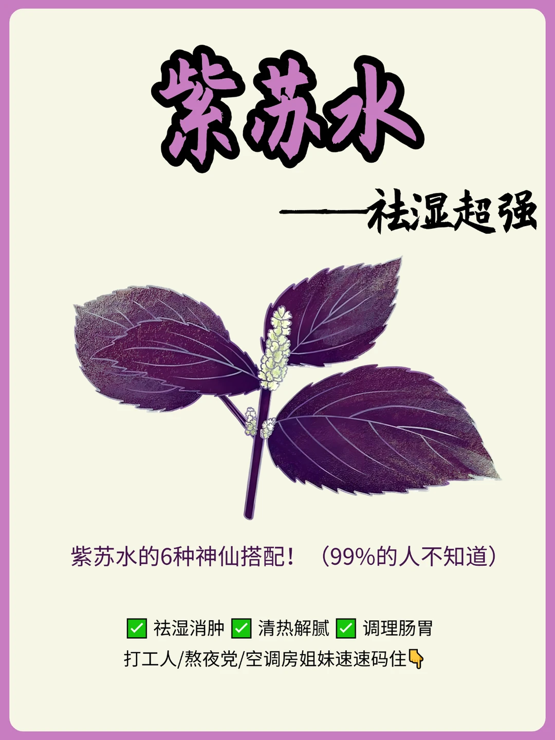 🌿 紫苏水的6种神仙搭配！喝出通透好体质