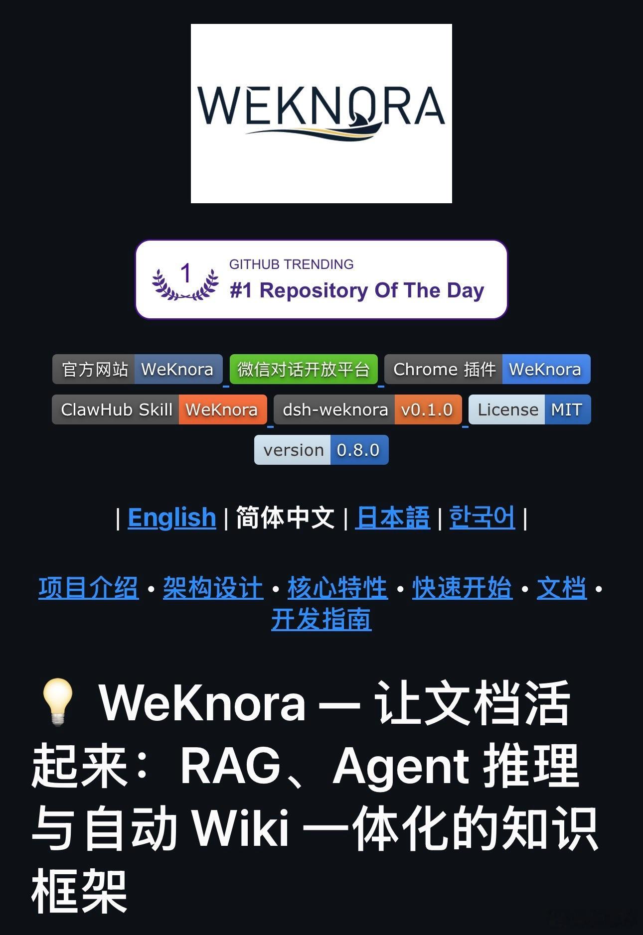 腾讯把RAG知识库做成Agent：WeKnora现在能记、能调工具、还能跑代码

腾讯微信团队继续扩展开源知识框架 WeKnora。它原本主要把企业文档变成可检索、可问答的 RAG 知识库，后来逐步加入 Agent、MCP 和 Skills。最新 v0.8.0 又补上跨会话长期记忆，并把 Skills 和代码执行环境进一步做完整。

现在 WeKn ​