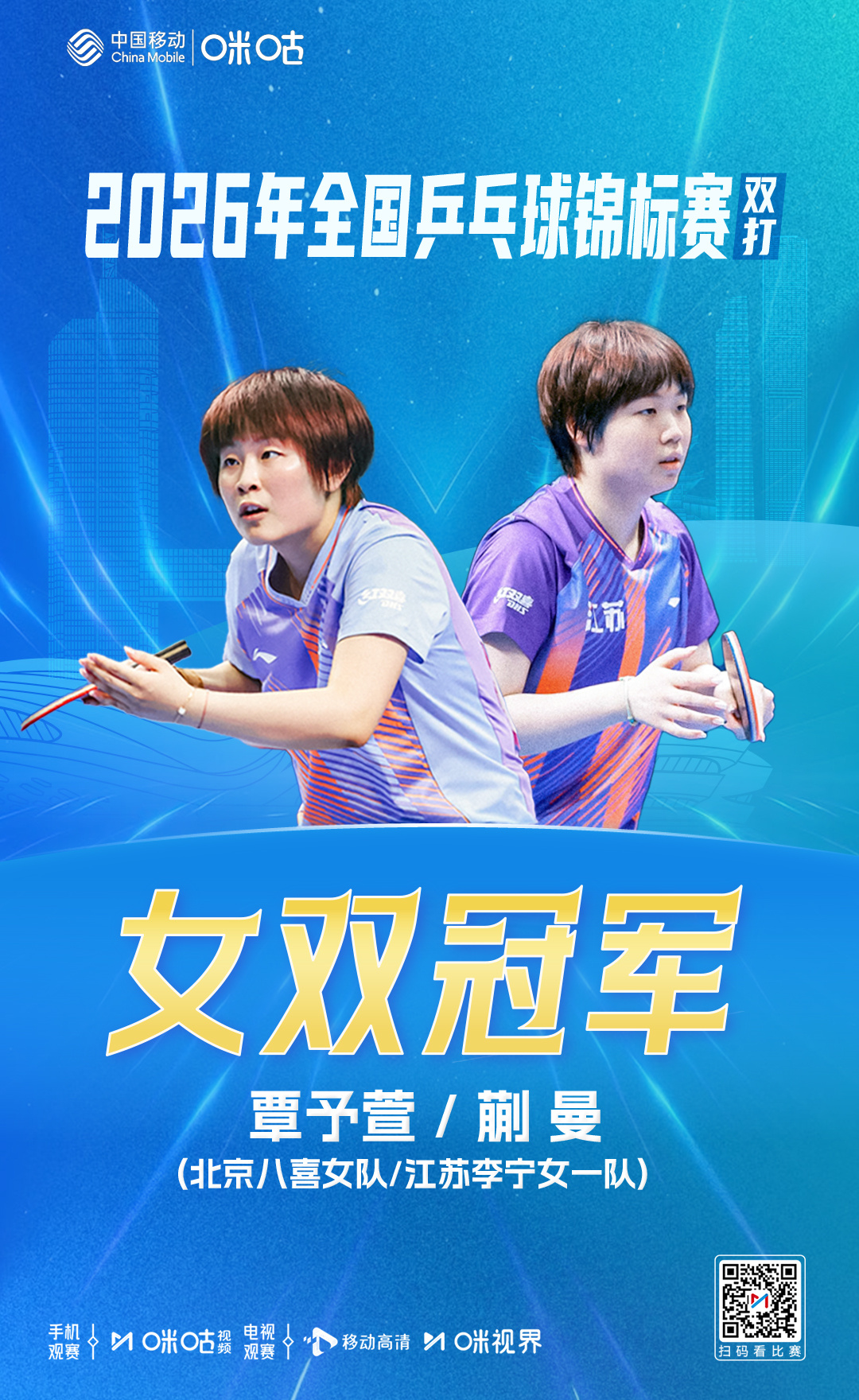 （双打） 🌟 覃予萱/蒯曼3:0战胜对手 🥳 摘得全锦赛女双冠军?...