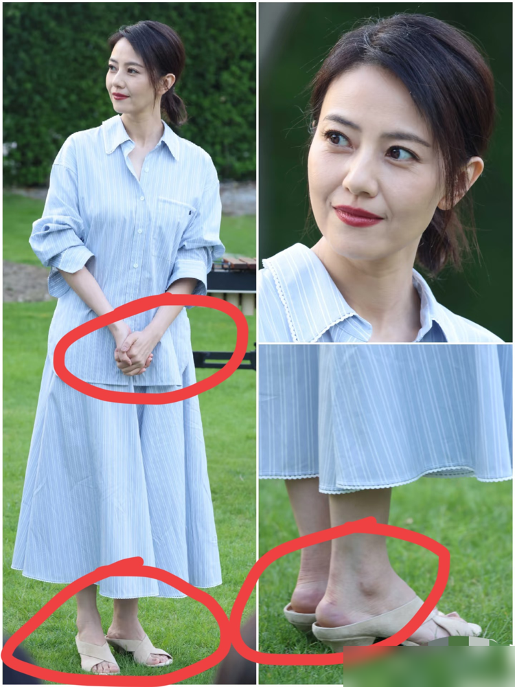 盯着46岁女人的脚后跟找优越感，这届网友算把闲字玩明白了。
高圆圆穿个露跟凉鞋，脚后跟几条皱纹硬是被嘲上了热搜。面对这波挑剔，她压根没惯着，直接回怼：我天天照镜子，比大家更清楚自己长啥样。
内娱一帮女星还在疯狂打针，死拽着少女感的遮羞布不撒手。高圆圆却连生死都看透了，她甚至跟赵又廷把谁先走、身后