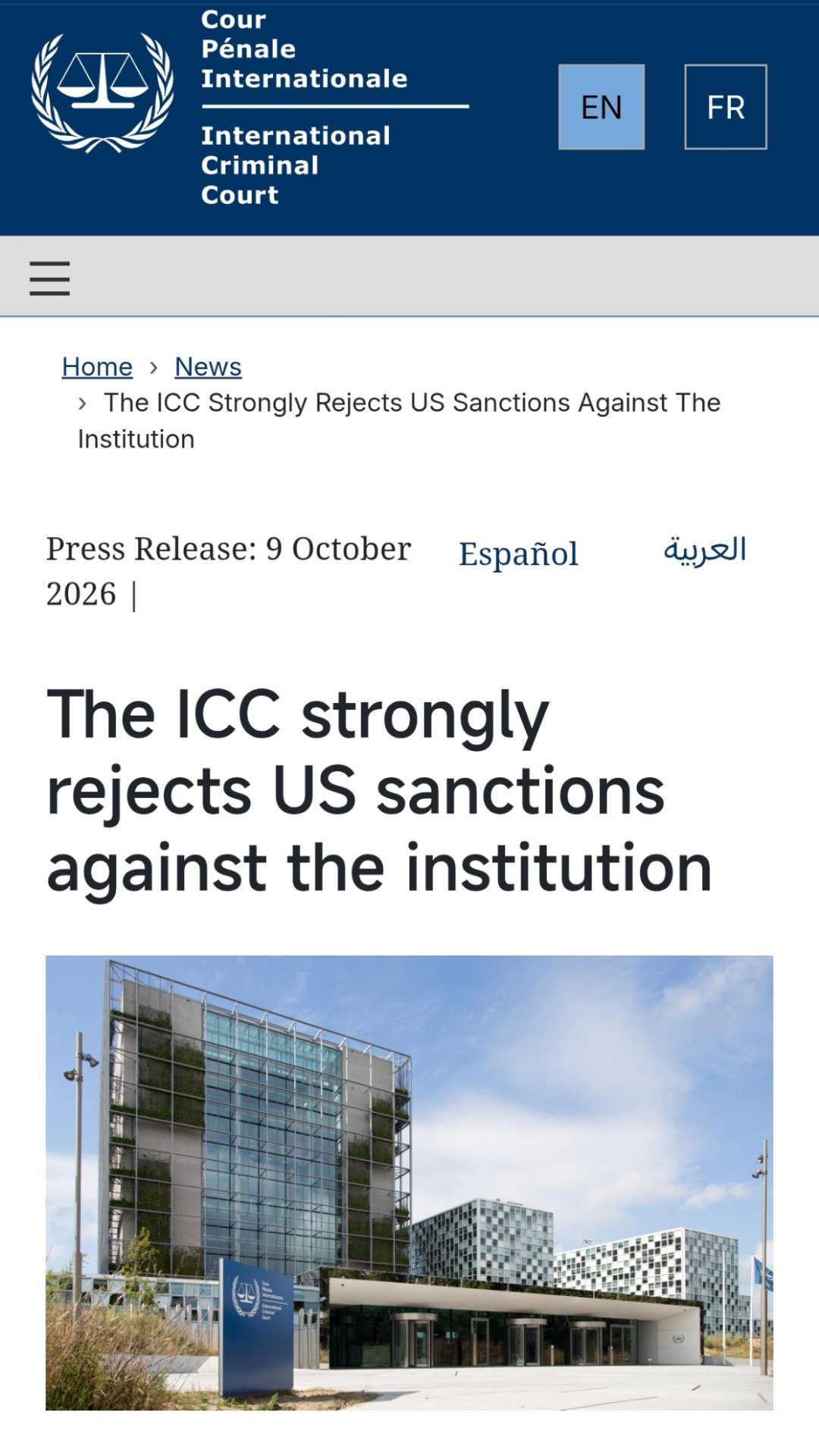 #美国宣布对国际刑事法院实施制裁#¹ 国际世界就是修仙世界，实力为尊。划重点：美国制裁可以让ICC连办公软件都用不了！所以ICC把微软套装都换了！

² 美国人大棒子吓唬ICC，让他们好好思考一下“美国的关切”。“如果这些要求得不到满足，制裁措施还将会再度调整”。实际上ICC对美国已经露出妥协姿态了 ​