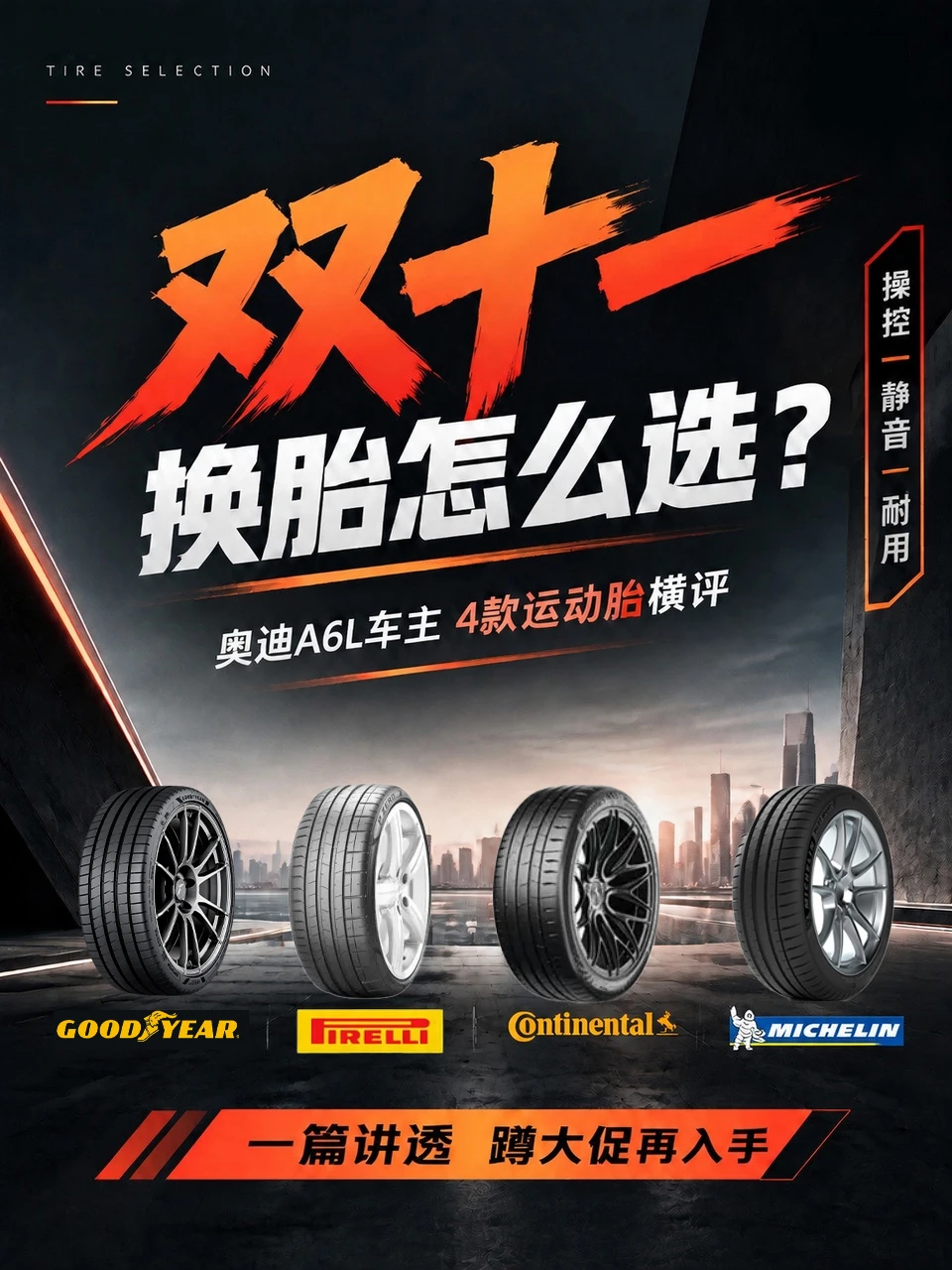 双十一换胎攻略：A6L车主热门轮胎横评避坑