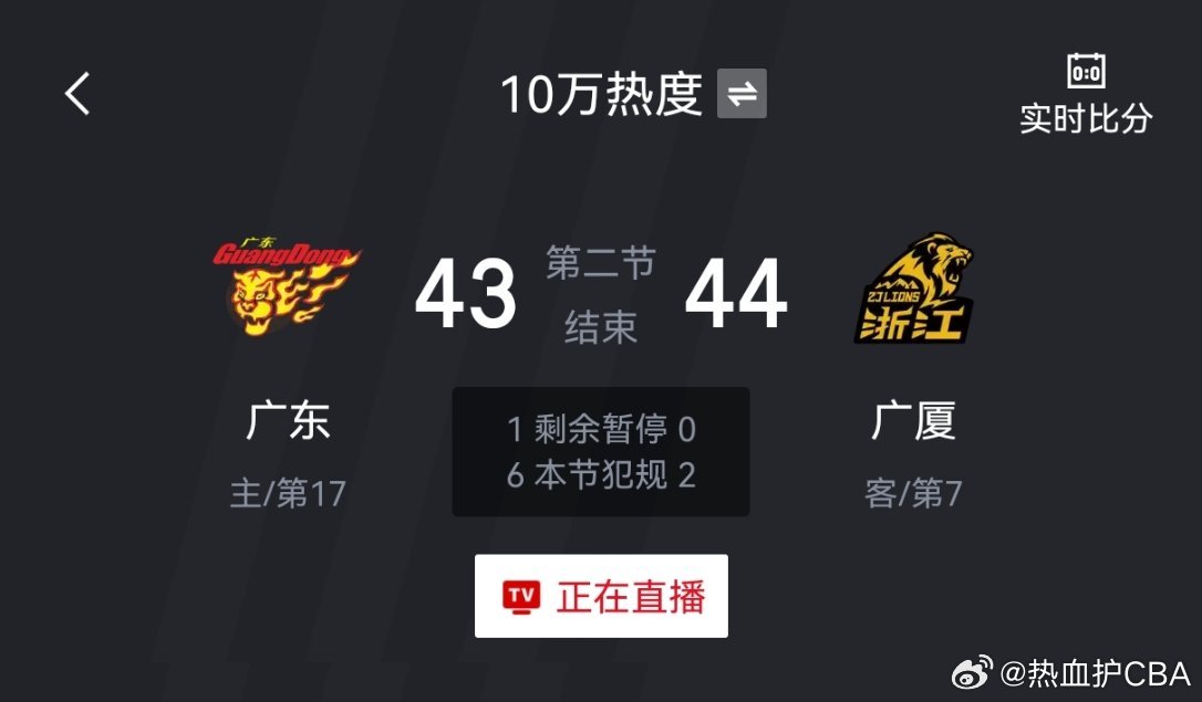 今晚19:35，CBA常规赛第三轮，两连败的广东东阳光将在东莞篮球中心迎战两连胜的浙江浙商证券，再输将追平队史最差开局；广东急需主场首秀终结连败，而广厦胡金秋状态正热。  一、今晚看什么- 时间地点：