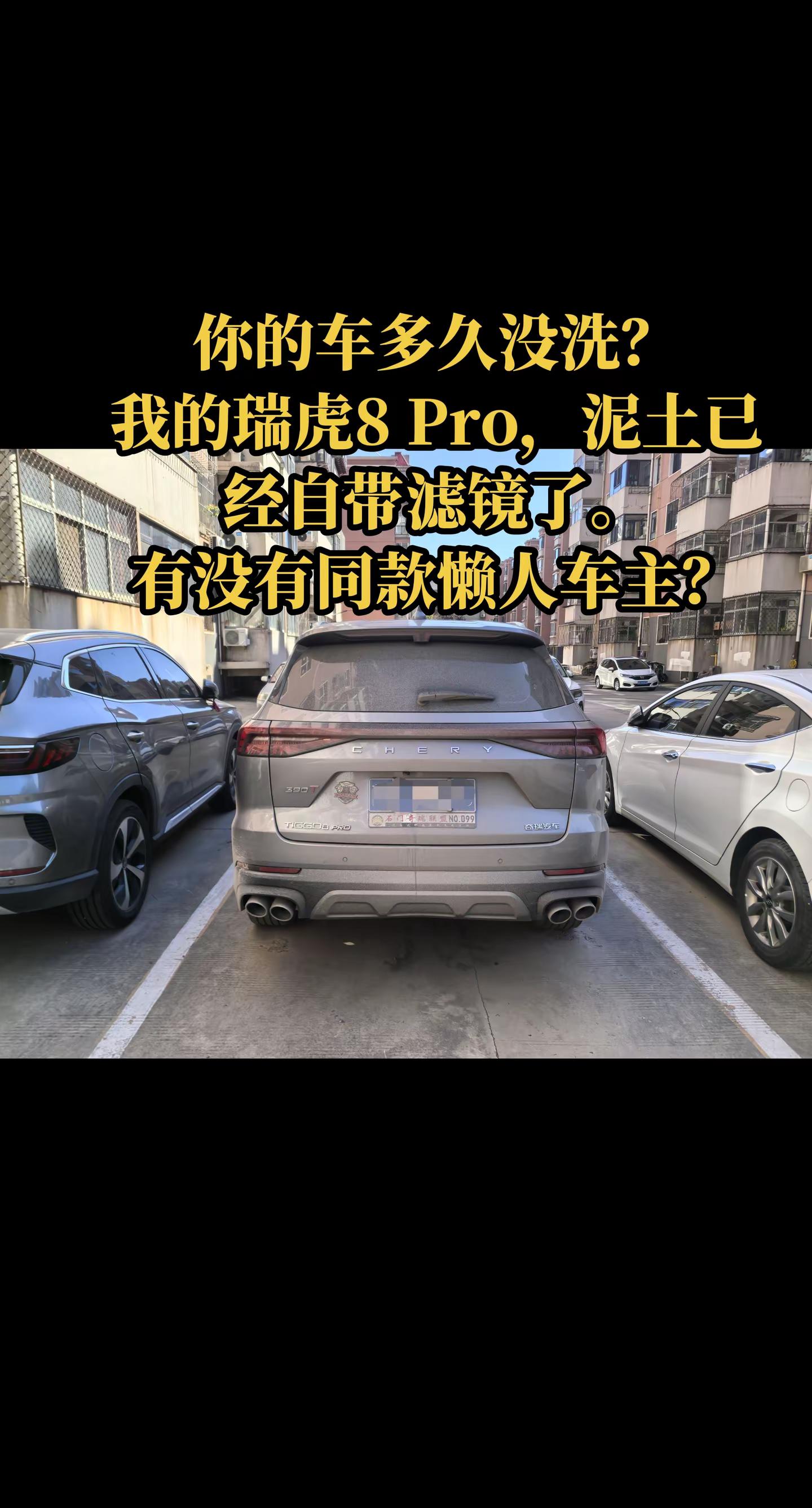 你的车多久没洗？我的瑞虎8 Pro，泥土已经自带滤镜了。有没有同款懒人车主？奇瑞 瑞虎8pro