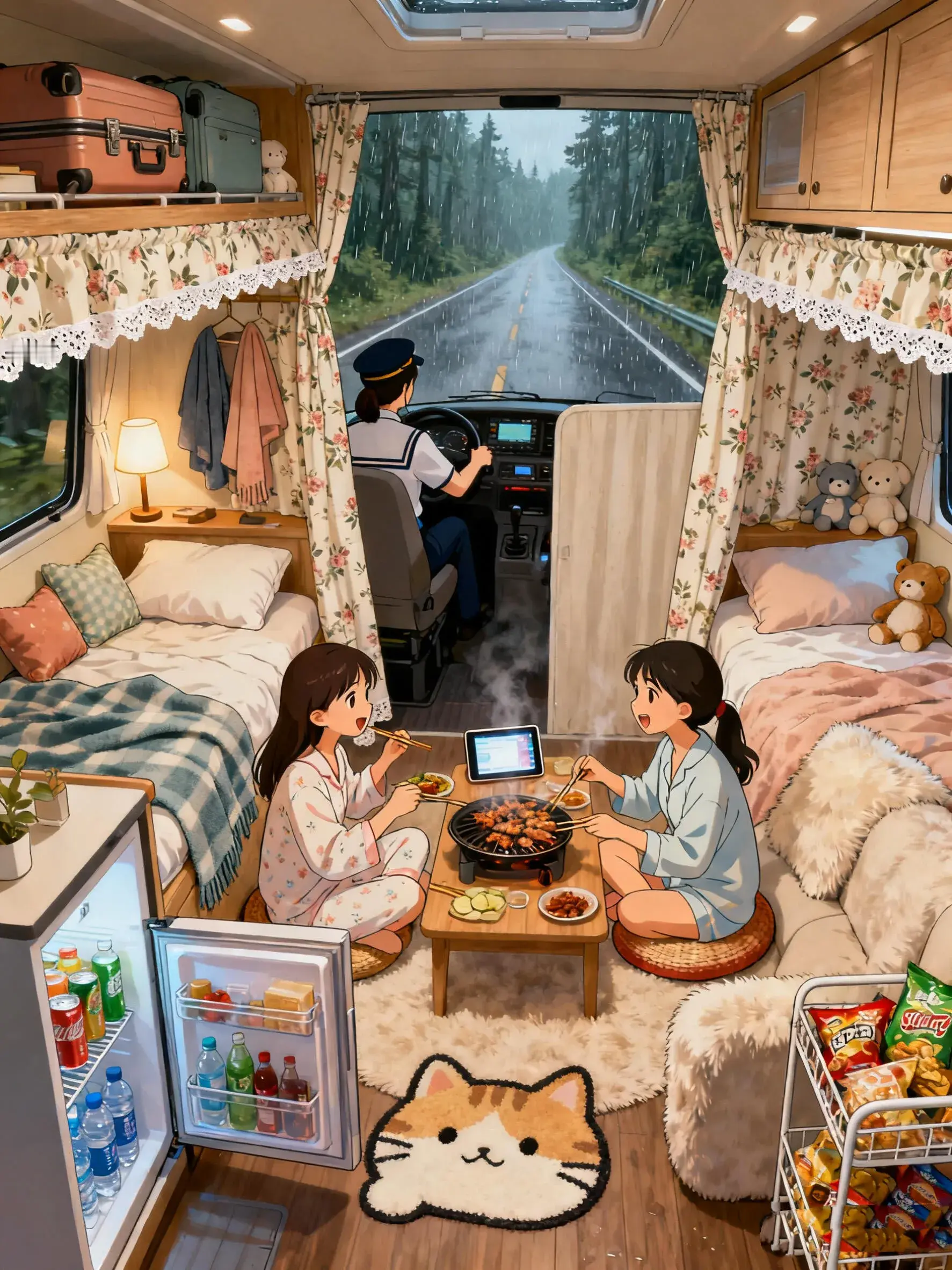 假如有一天，和闺蜜一起开着房车旅行，看各地风俗人情