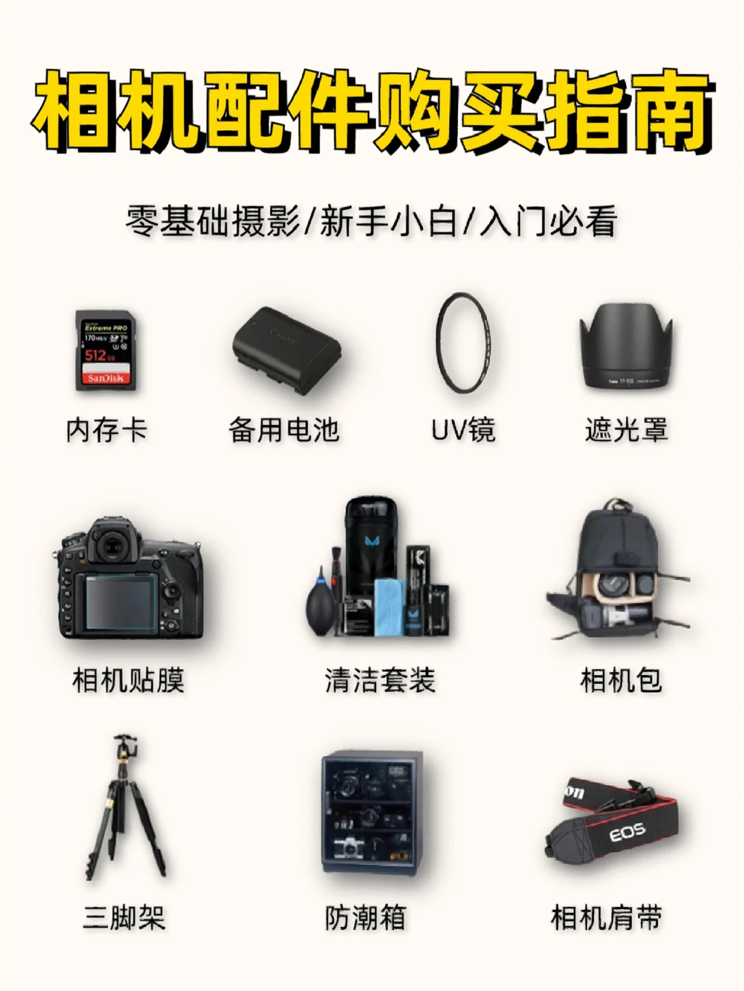 摄影小白必看‼️相机配件购买指南📸