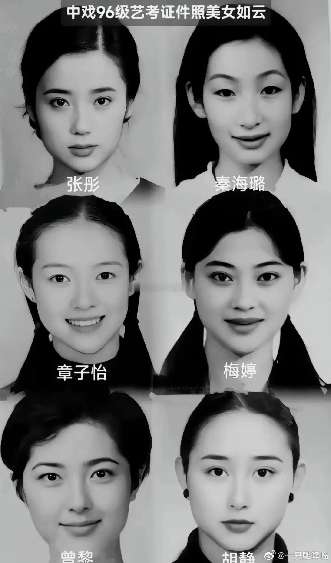 都说曾黎是中戏第一美女！从这张96艺考照来看，个人感觉最美的是张彤。章子怡应该最上镜。秦海璐也很美 ​