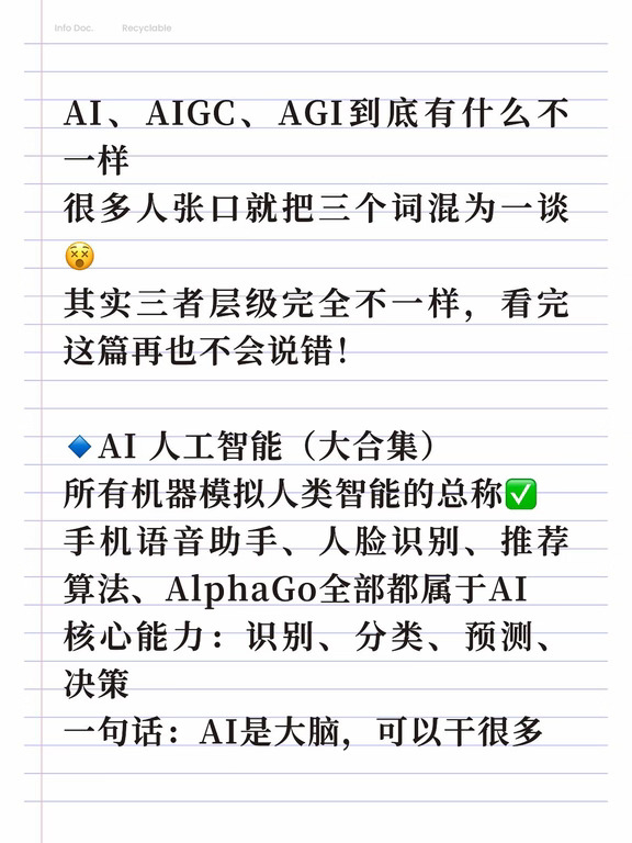 AI、AIGC、AGI到底有什么不一样