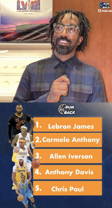 JR·史密斯给他的前队友排名：<br />1、詹姆斯<br />2、安...