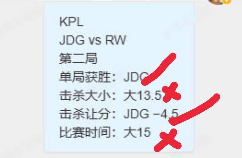 KPL
JDG vs RW
第三局
单局获胜：置顶
击杀大小：置顶
击杀让分：置顶
比赛时间：置顶🔝
#jdg对战rw# ​
