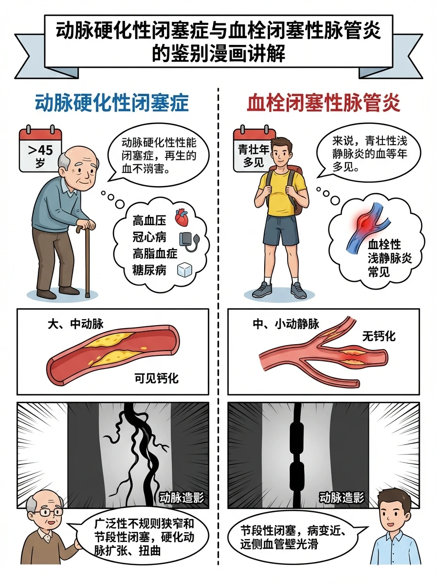 阿虎笔记|动脉硬化性闭塞&血栓闭塞性脉管炎
