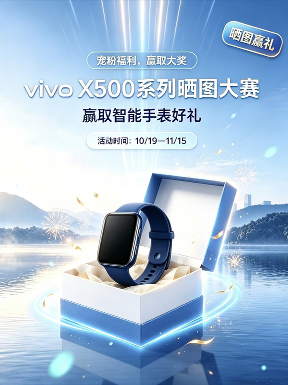 宠粉福利，X500晒图大赛，赢智能手表