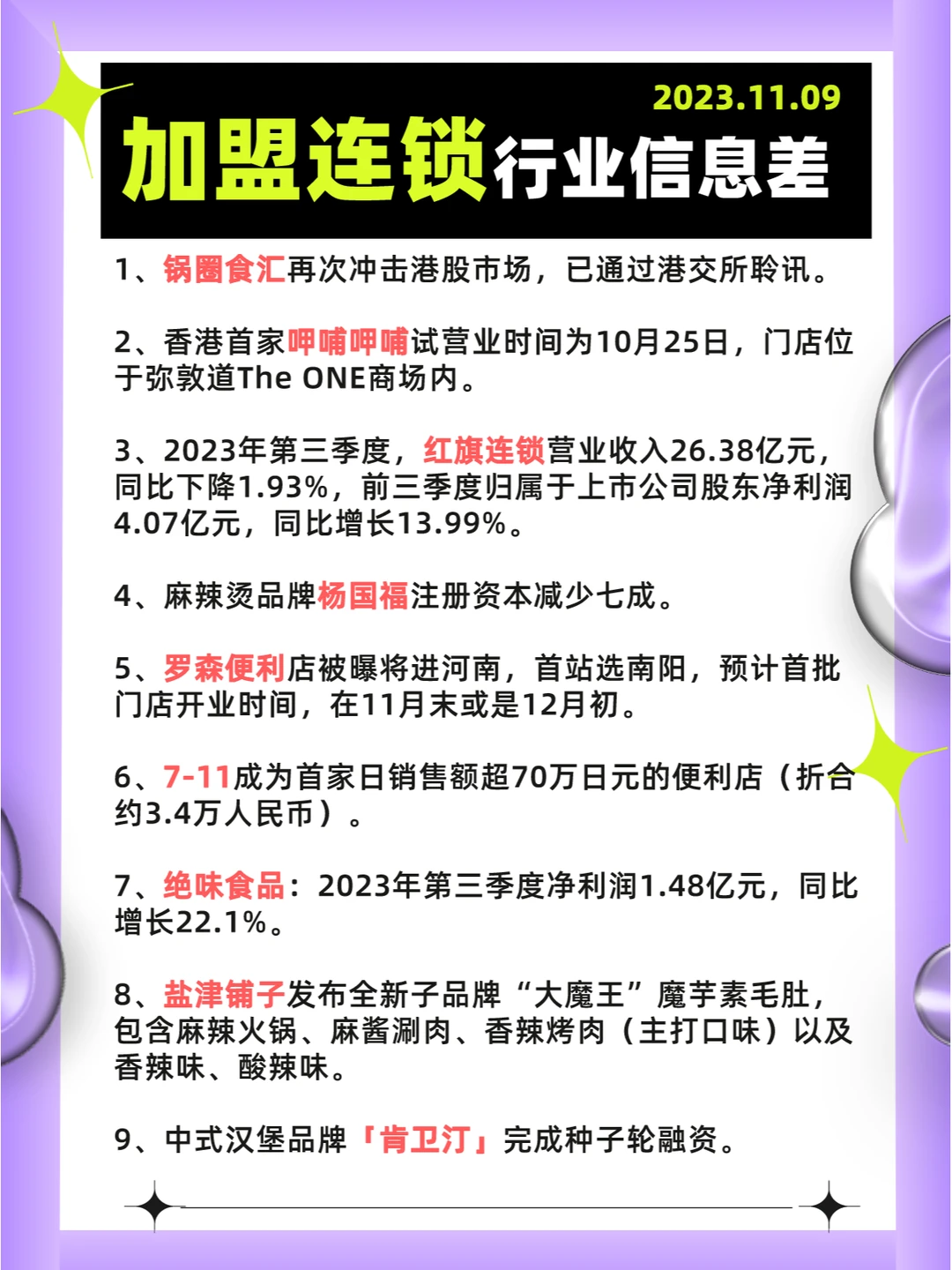 行业信息差· 加盟连锁