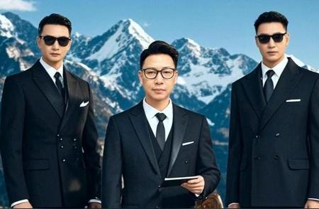 职场感写真，AI打造的精英范儿！雪山为背景，西装革履，气场全开。💼✨