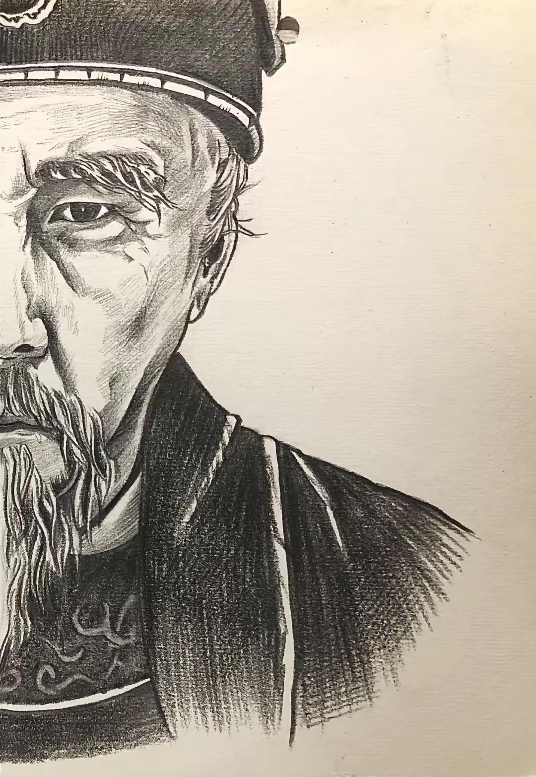 你起点再低也没有朱元璋低。朱洪武 朱棣为什么要谋权篡位 素描人像 大明王朝1566经典语录