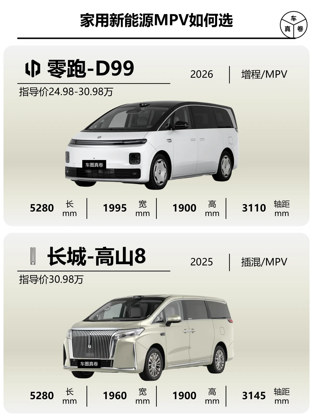 10秒速览零跑D99与高山8
