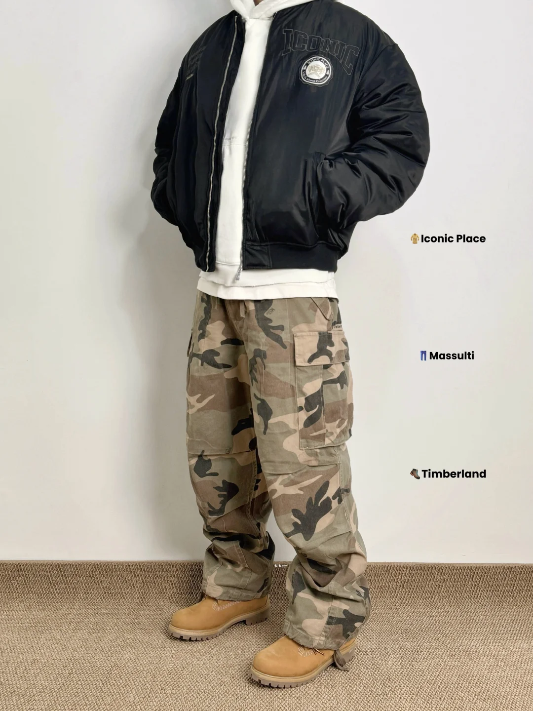 迷彩工装裤｜大黄靴穿搭