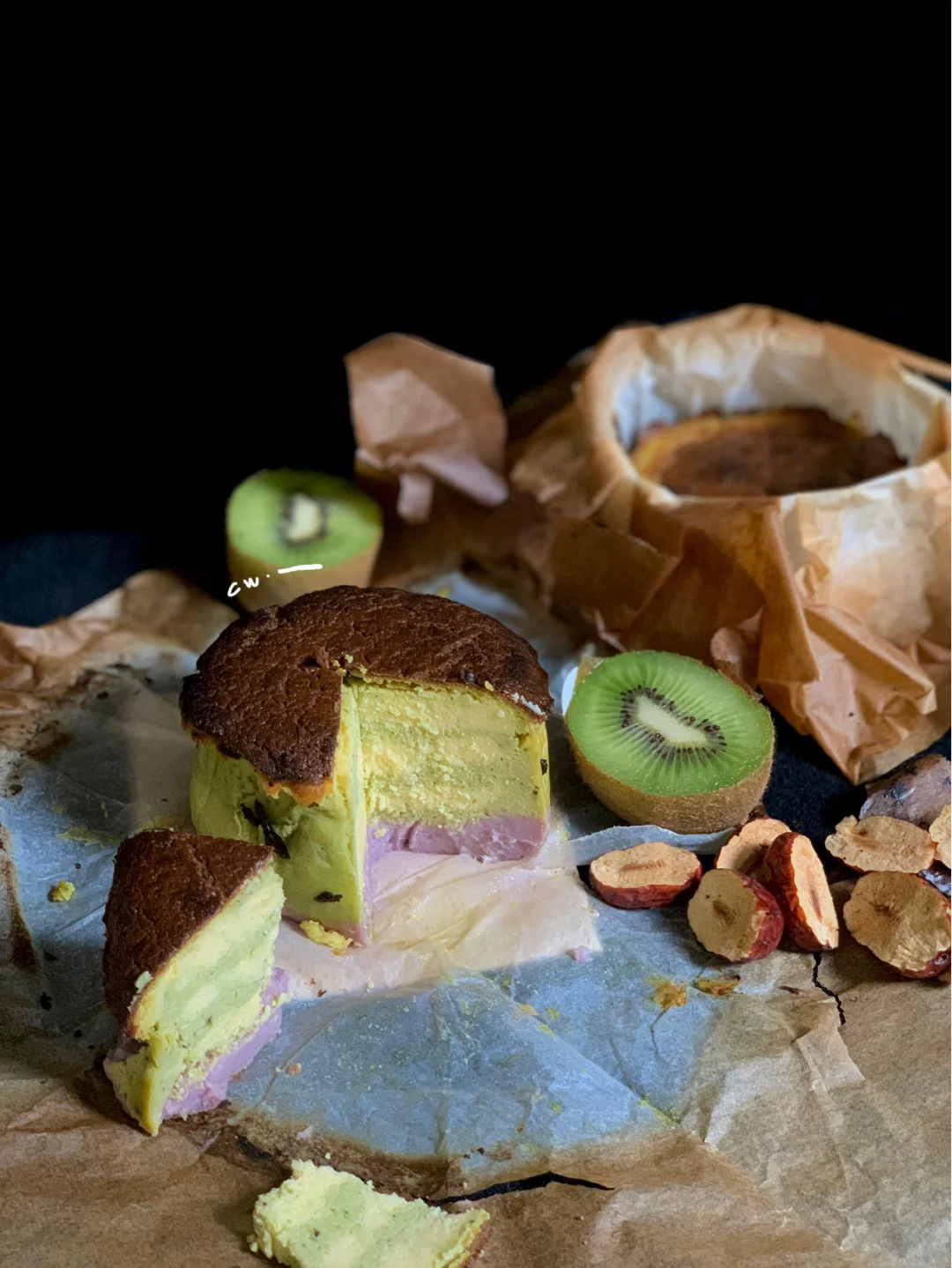 夏季神仙配方🌿芋泥抹茶巴斯克😋