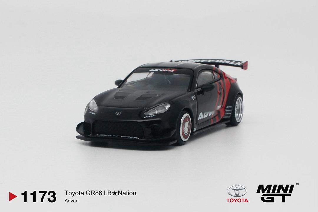 MINIGT 1173 丰田GR86 LB★Nation Advan版 Toyota GR86 LB★Nation Advan#64比例车模[超话]##汽车模型[超话]# ​