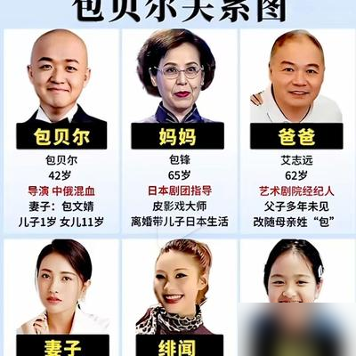 包贝尔原不姓包，幕后那个女人才是真大佬。
父母离异后，他随母亲包锋改姓。这包妈，放着医学世家的铁饭碗不要，非去捏皮影，结果硬是捏成了大师。
1998年，日本剧团直接请她去当艺术指导。她带着中国皮影跨国巡演，把传统手艺玩出了国际大牌的排面。
连包贝尔给女儿起名，都特意留了这老包家的印记，就为把这