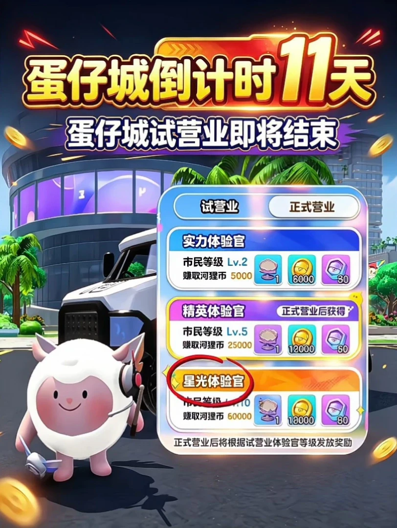 蛋仔城倒计时11天结束