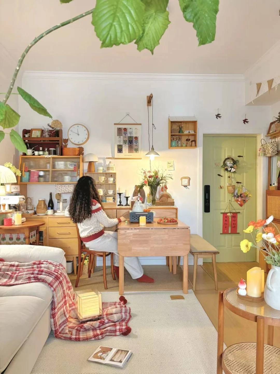 冬天复古原木风的家🏠 宅家放空自己好舒服