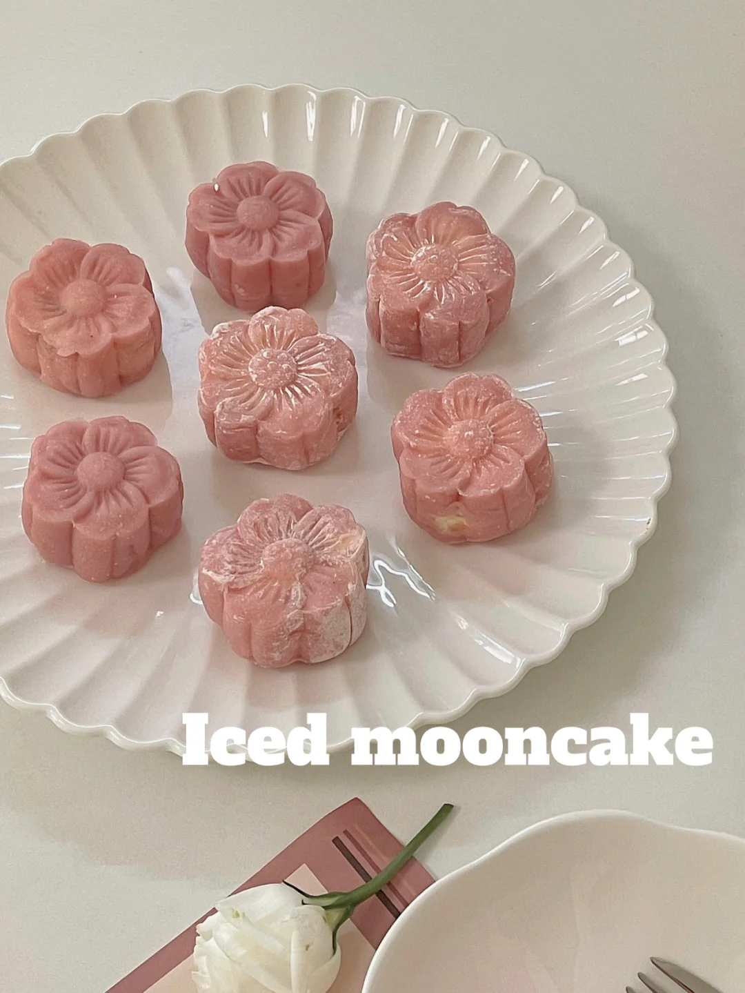 🍑蜜桃奶酪冰皮月饼｜免烤箱🌸糯叽叽，0难度