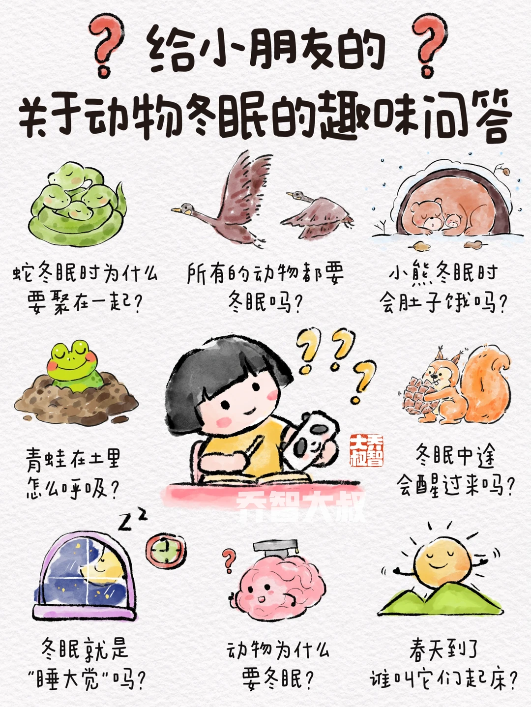 动物冬眠趣味问答❄️睡个长觉去春天！