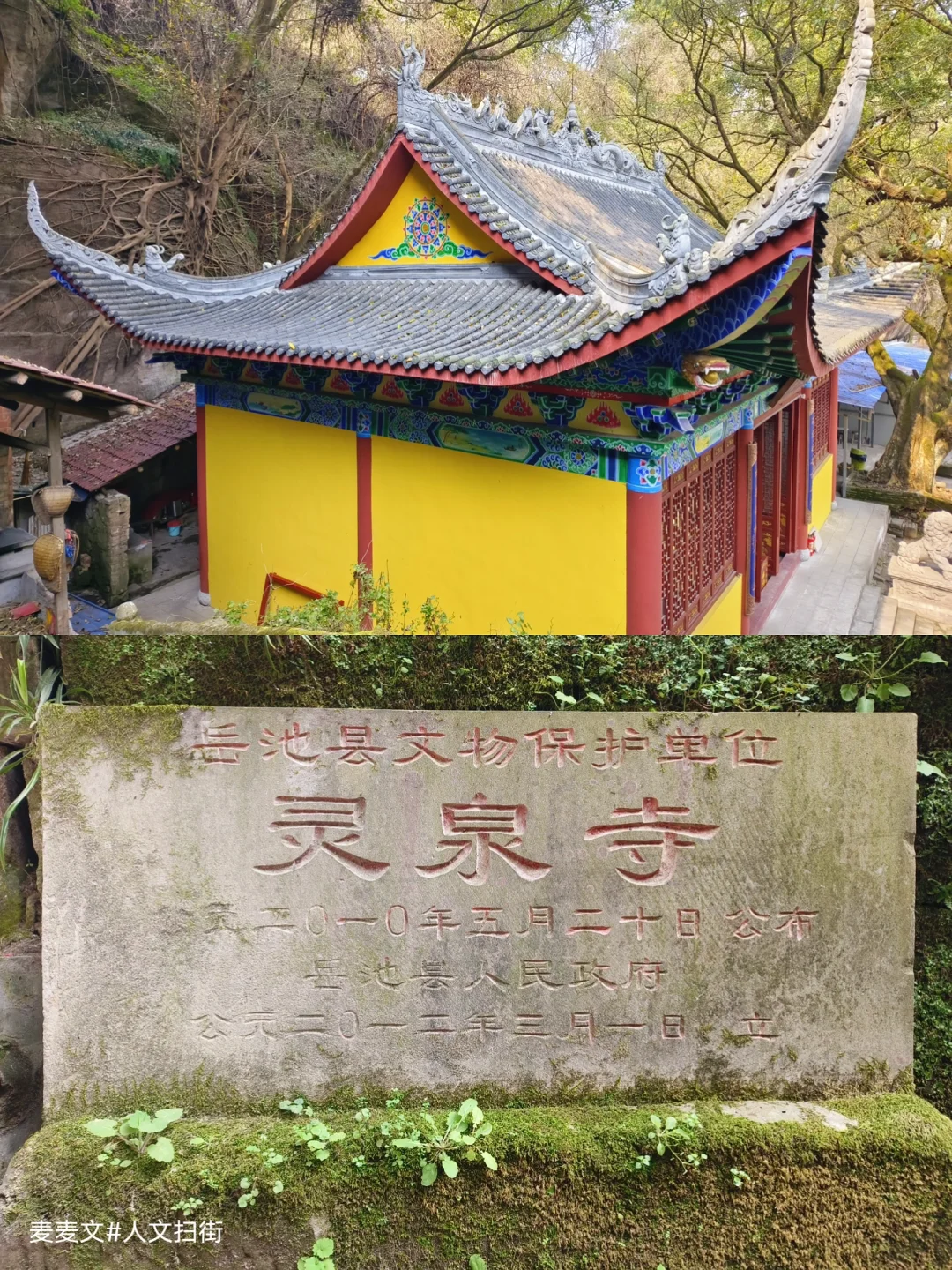 【岳池】清代建筑活标本，黄墙青瓦灵泉寺
