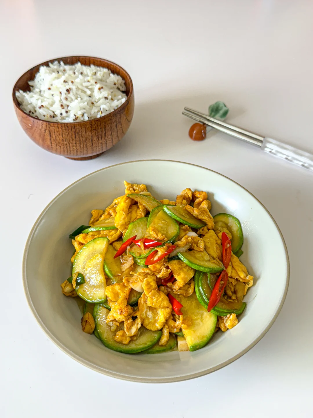 🥒西葫芦炒鸡蛋！清甜嫩滑巨下饭