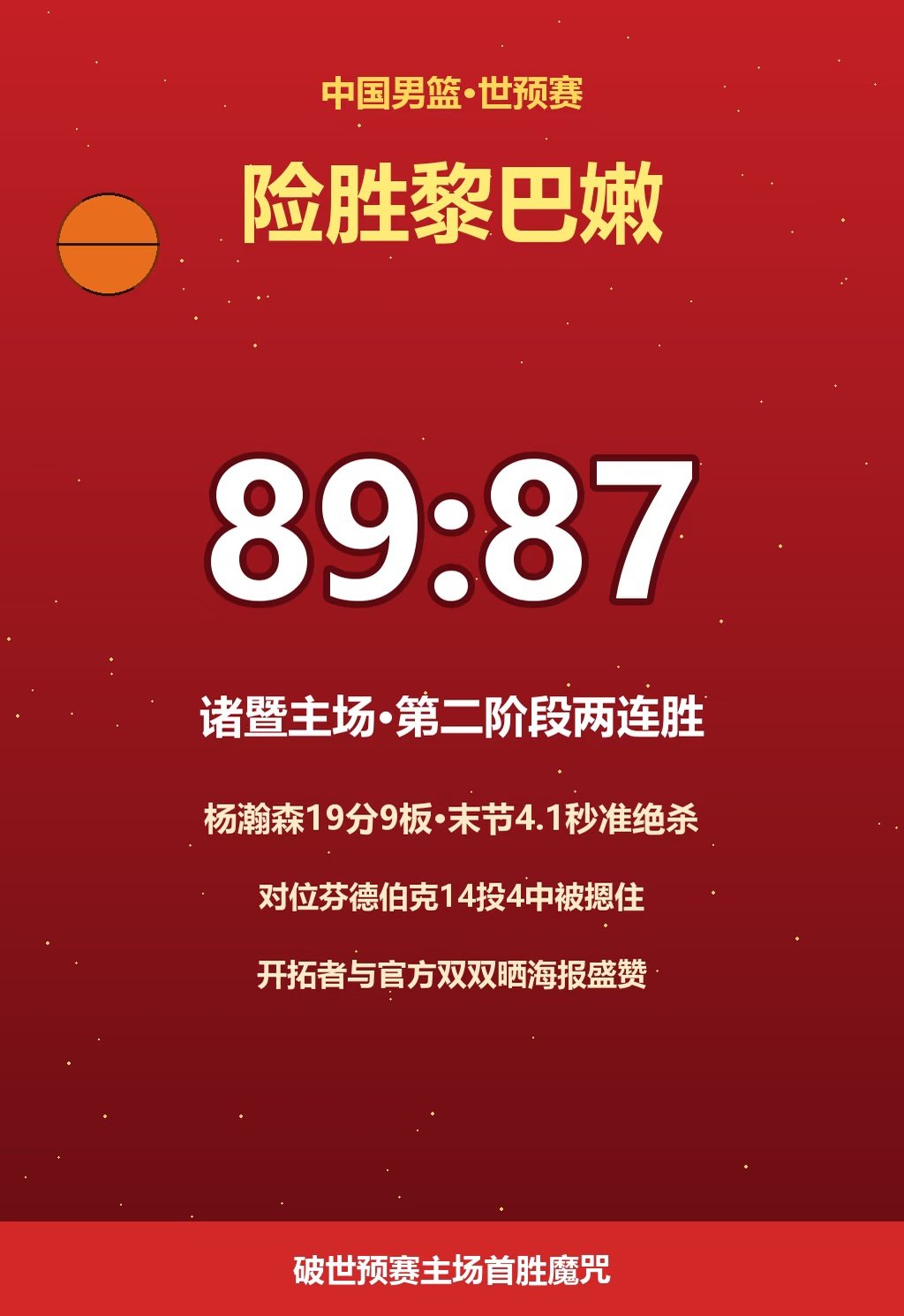 最后4.1秒，87平。郭士强叫暂停，战术布置得很干脆——边线球发给杨瀚森。赵继伟在边线佯装找外线，等杨瀚森在篮下卡住位。 #杨瀚森绝杀# ​