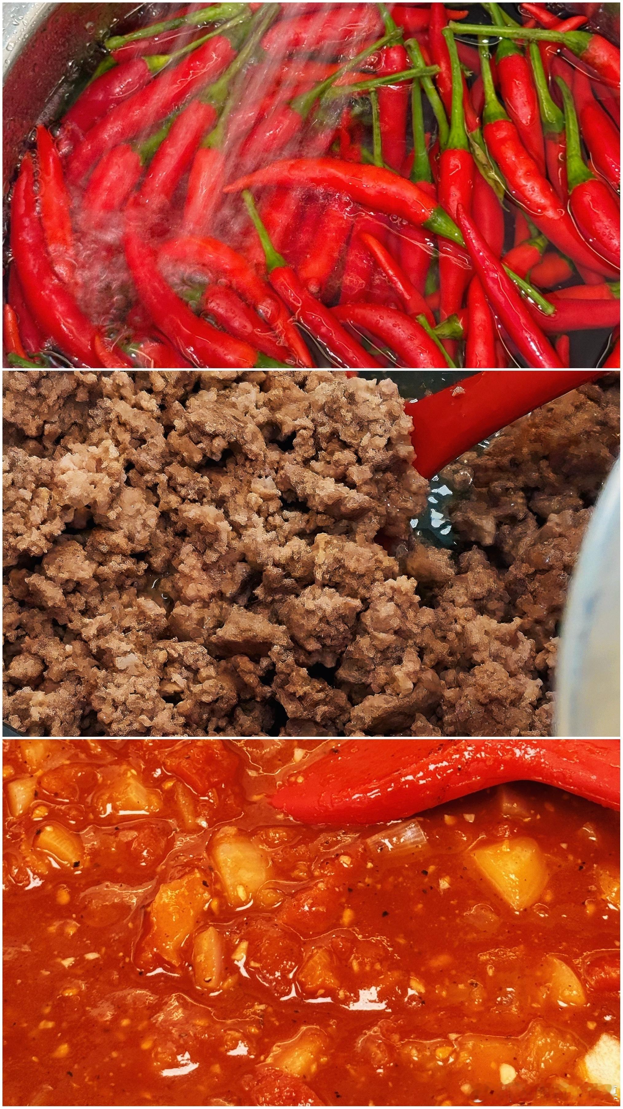 今天给马上回归的佛卡夏，熬了魔鬼辣牛肉酱，留出了一些，给店里的小伙伴做了拌面吃，她们问我吃啥？我拿出了我的便当，在场不仅没有一个人理解，还纷纷拒绝了我的水煮鸡胸！ ​​​