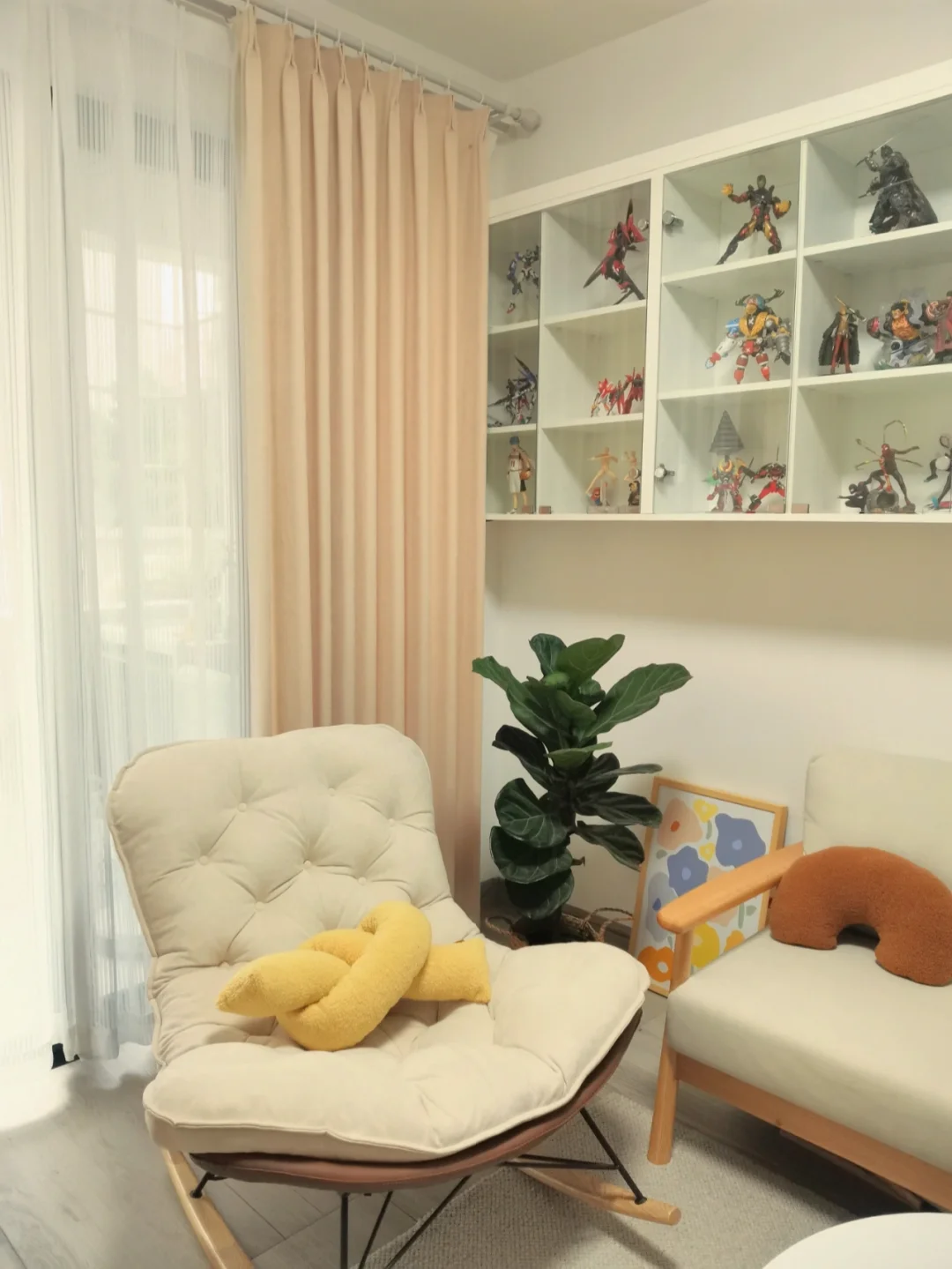 爱上我奶呼呼原木风客厅，实用好看软装合集