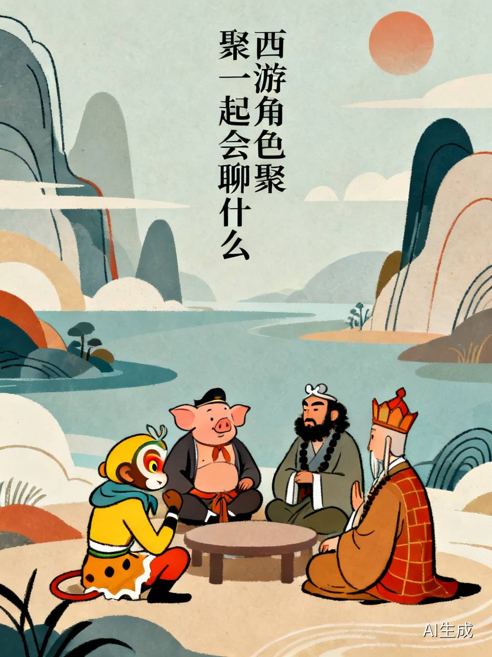 86版西游那四个老头凑一块，聊的全是四十年前的片场碎事。六小龄童还能瞪出当年火眼金睛的劲儿，揪着马德华说当年他套着二十多斤的猪头套，蹲在山根吃盒饭，油蹭得满脸都是摘头套的时候连汗毛都扯下来半撮。迟重瑞慢悠悠补了句当年拍女儿国，NG了十七次才过，现在想起来还觉得手心冒汗。刘