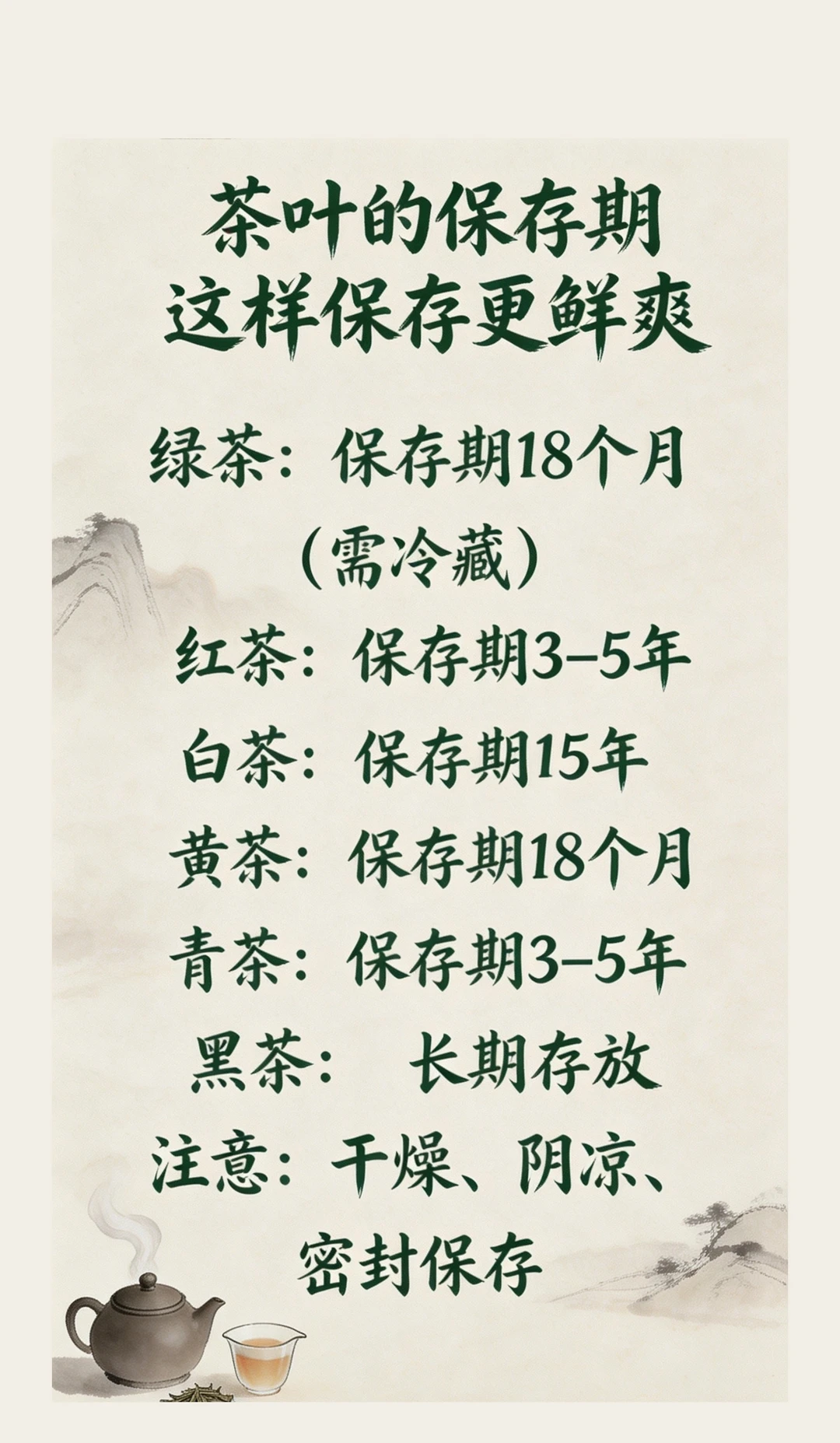 茶叶也有保存期，存对方法，口感翻倍！