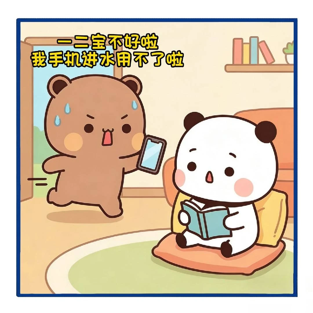 原来手机进的水是布布的口水！