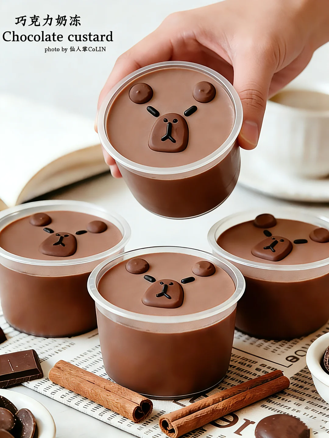 卡皮巴拉🦫巧克力可可奶冻🍫一次成功❗